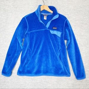 Patagonia Women's Re-Tool Snap-T Fleece Pullover Size Medium Polartec Royal Blue
